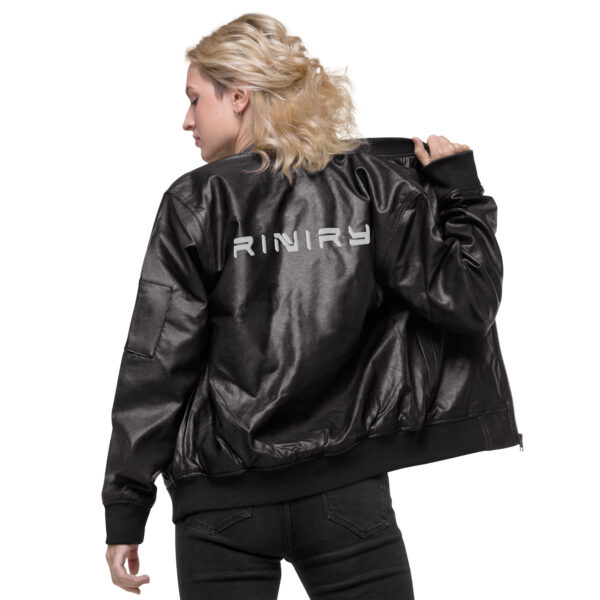 Leather Bomber Jacket - Image 2