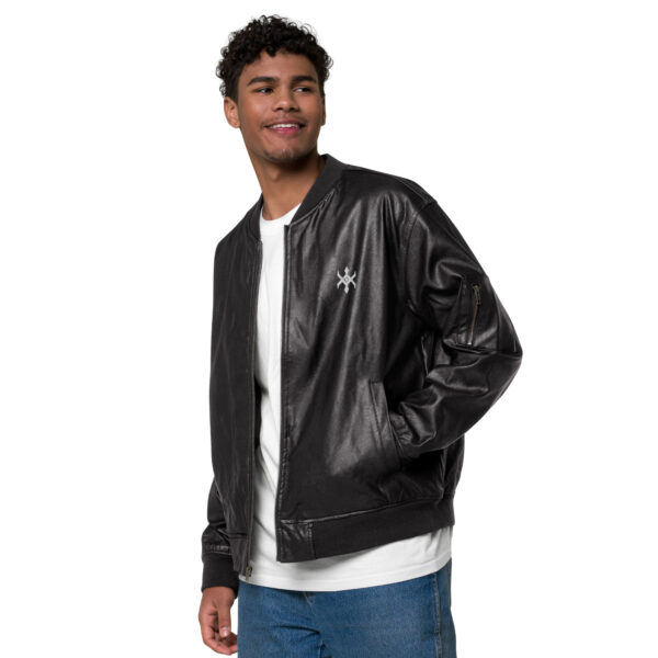 Leather Bomber Jacket - Image 5