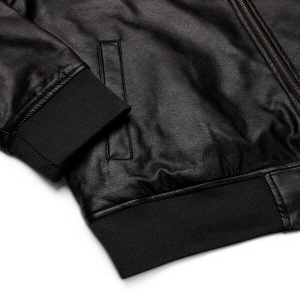 Leather Bomber Jacket - Image 13