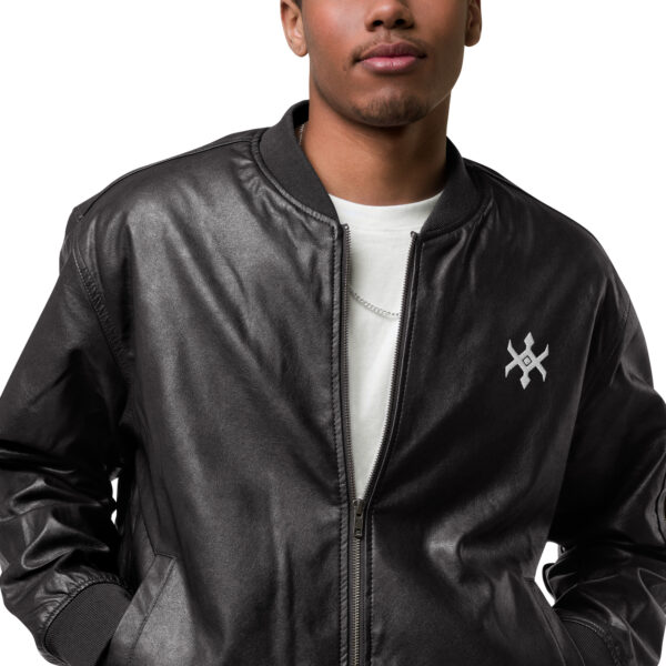 Leather Bomber Jacket - Image 8