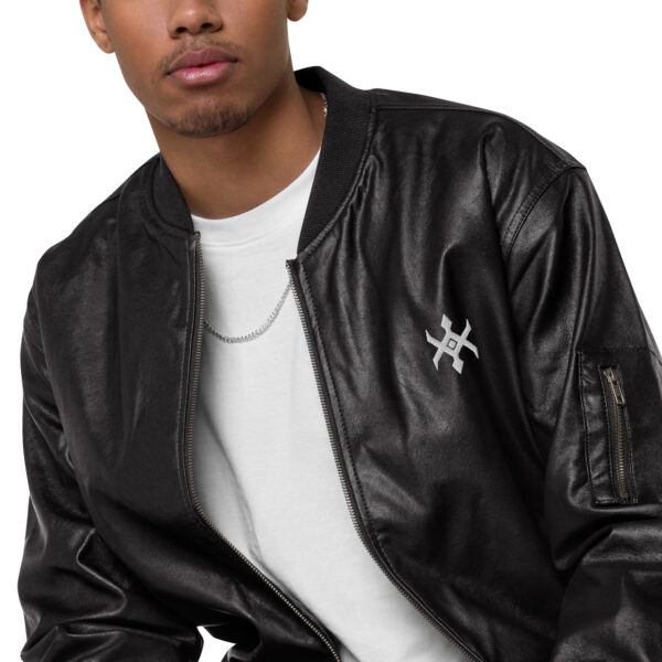 Leather Bomber Jacket - Image 9